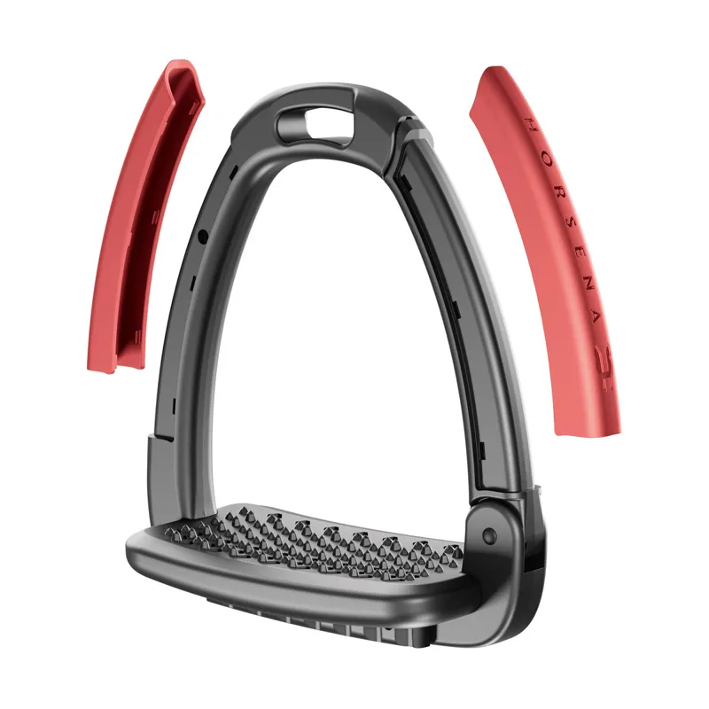 Horsena Swap Stirrup Extra Covers in Red Brass-1